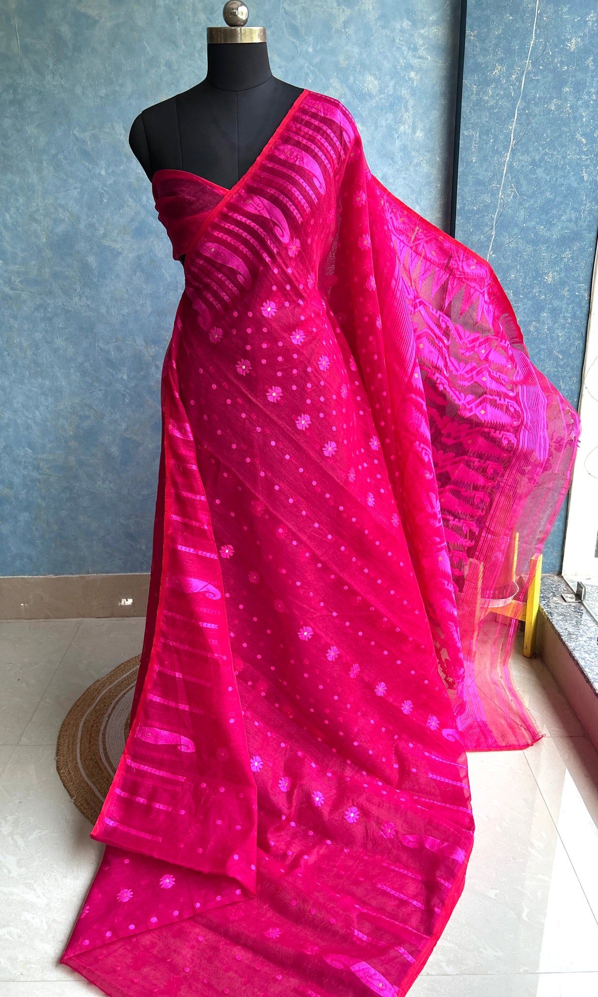 Raspberry Dhakai Jamdani — view 3