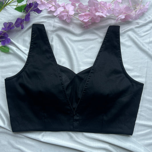 Black Mirror Work Cotton Blouse