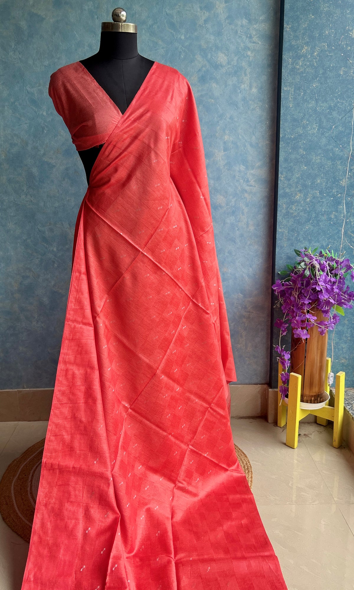 Tomato Red SICO Sari — view 2
