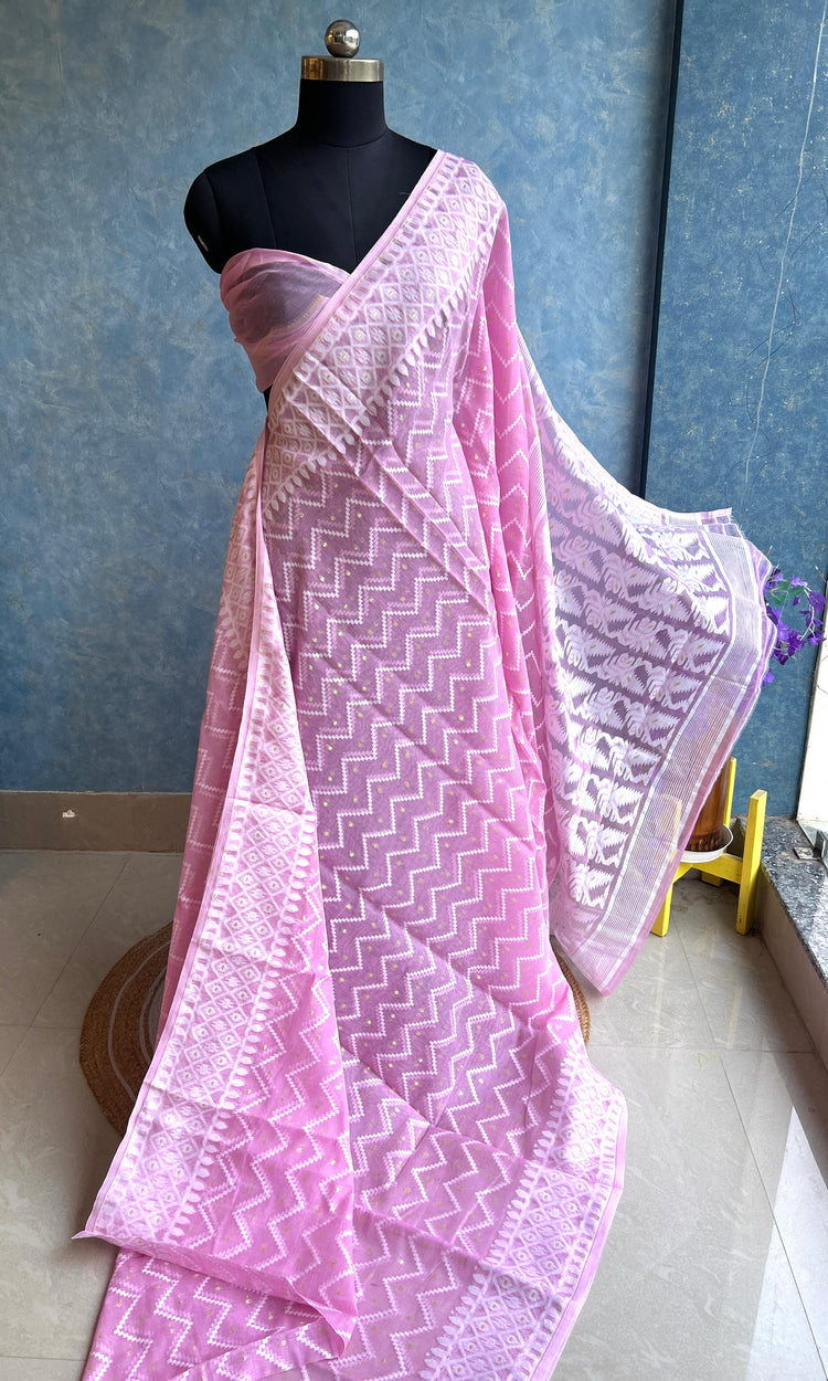 Pastel Pink Dhakai Jamdani