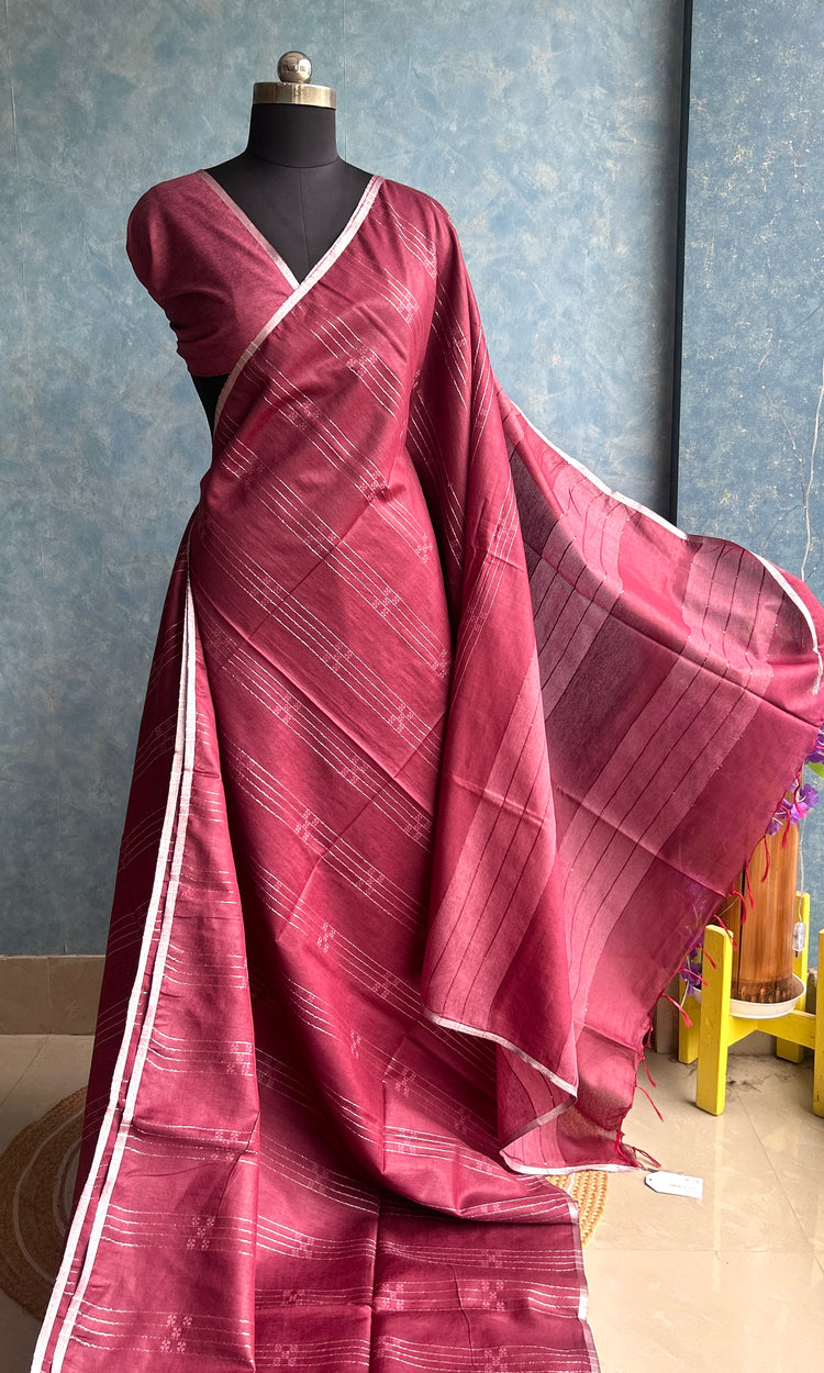 Maroon SICO Woven Sari
