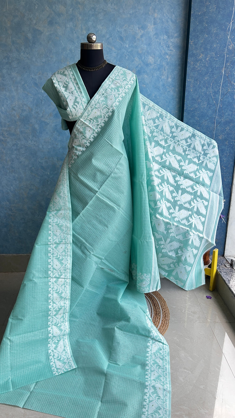 Mint Green Traditional Jamdani
