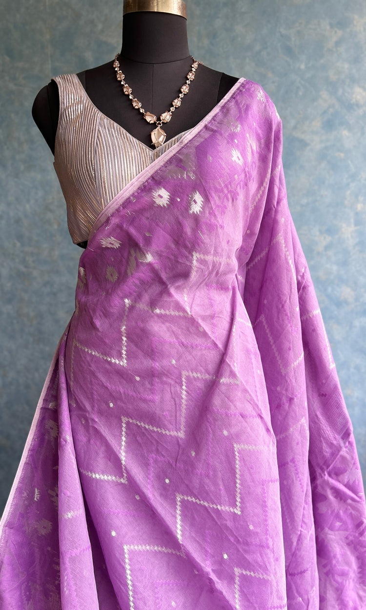 Purple Soft Dhakai Jamdani