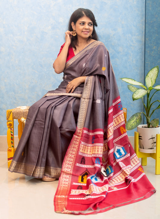 Graphite Dolabedi Pure Tusser Silk