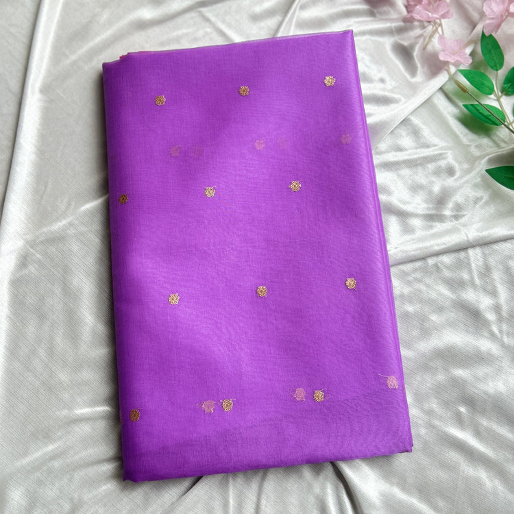 Orchid Pure Kora Banarasi Silk Saree