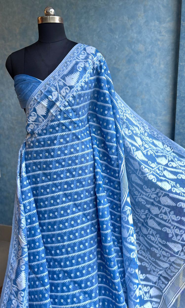 Powder Blue Dhakai Jamdani