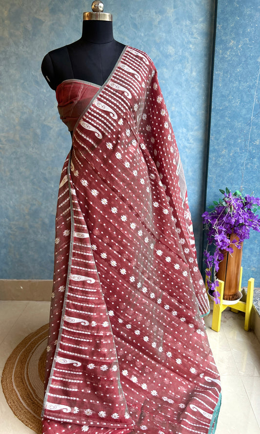 Cinnamon Dhakai Jamdani