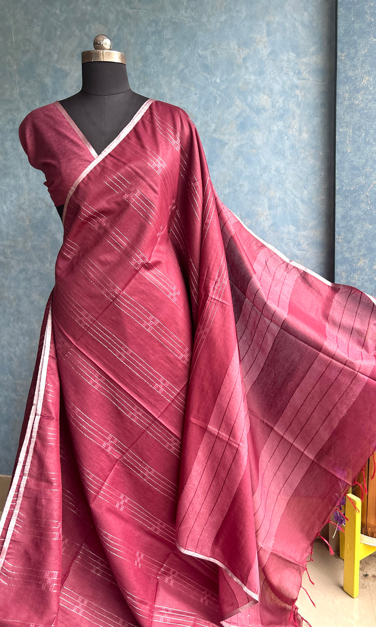 Maroon SICO Woven Sari