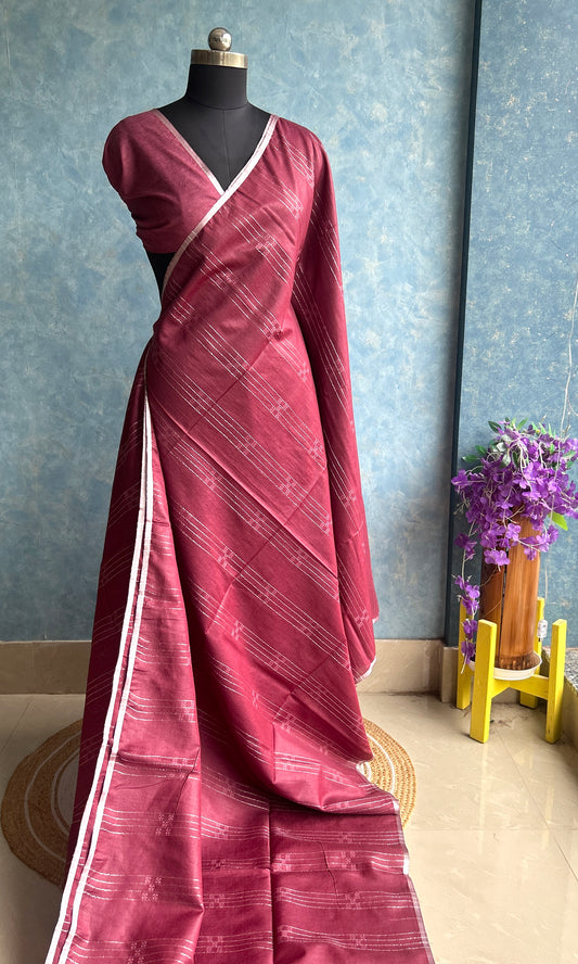 Maroon SICO Woven Sari