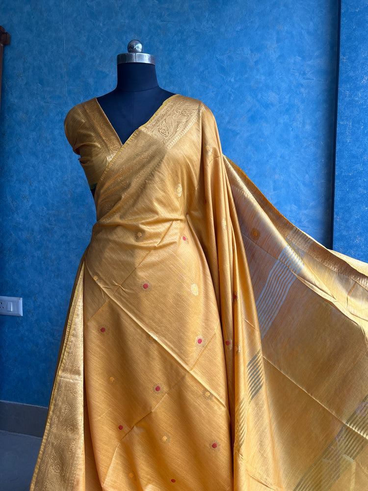 Golden Yellow SICO Woven Sari