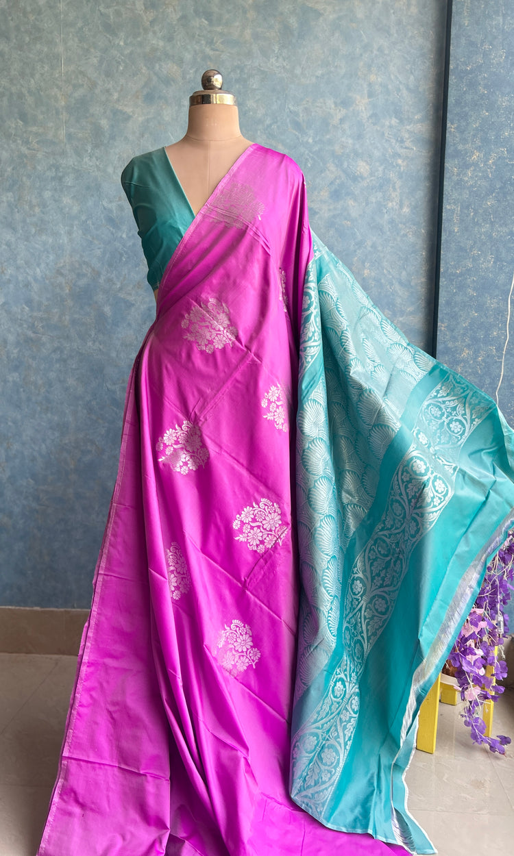 Pink Kanchi Silk Saree