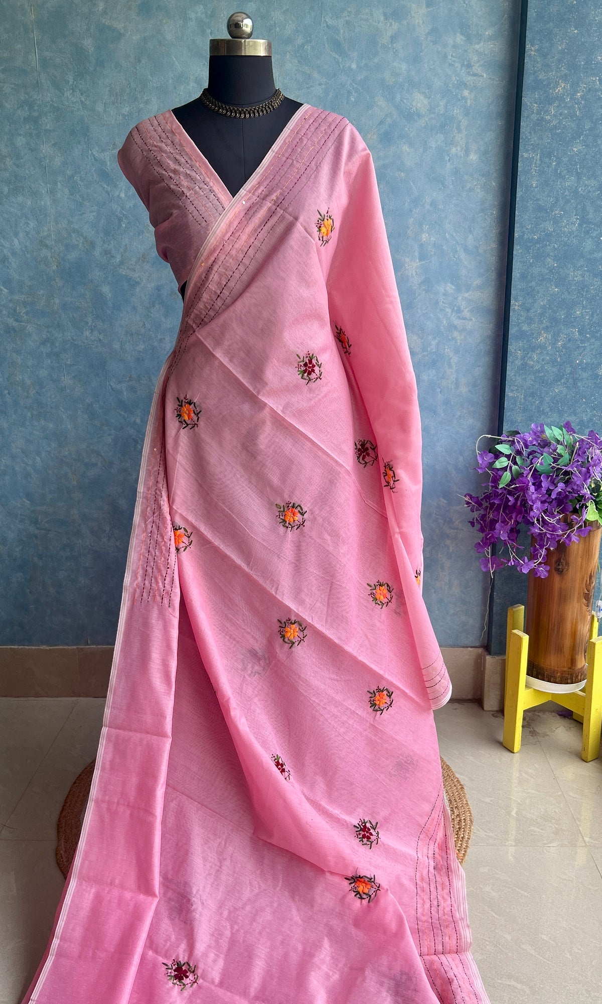 Phulkari- Pastel Pink -Hand Thread Work — view 2