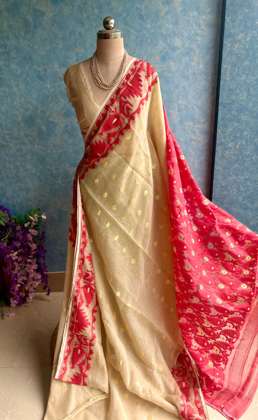 Golden Soft Dhakai Jamdani