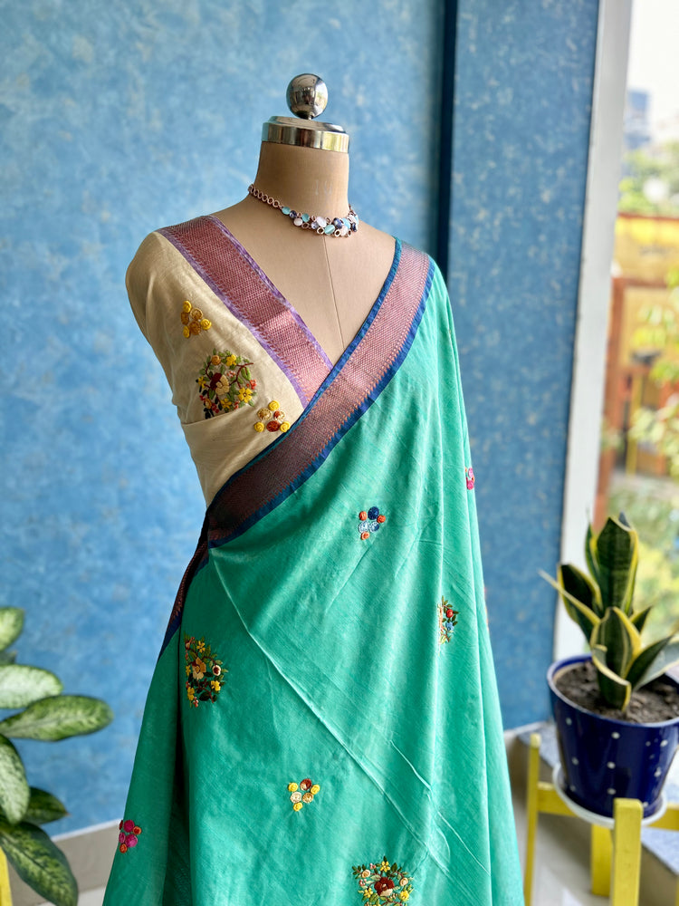 Caribbean Embroidery Sari