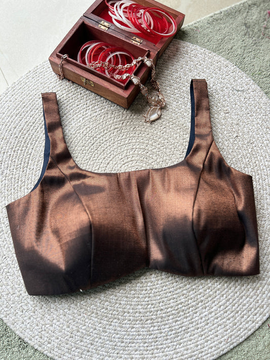 Copper Tissue Designer Blouse