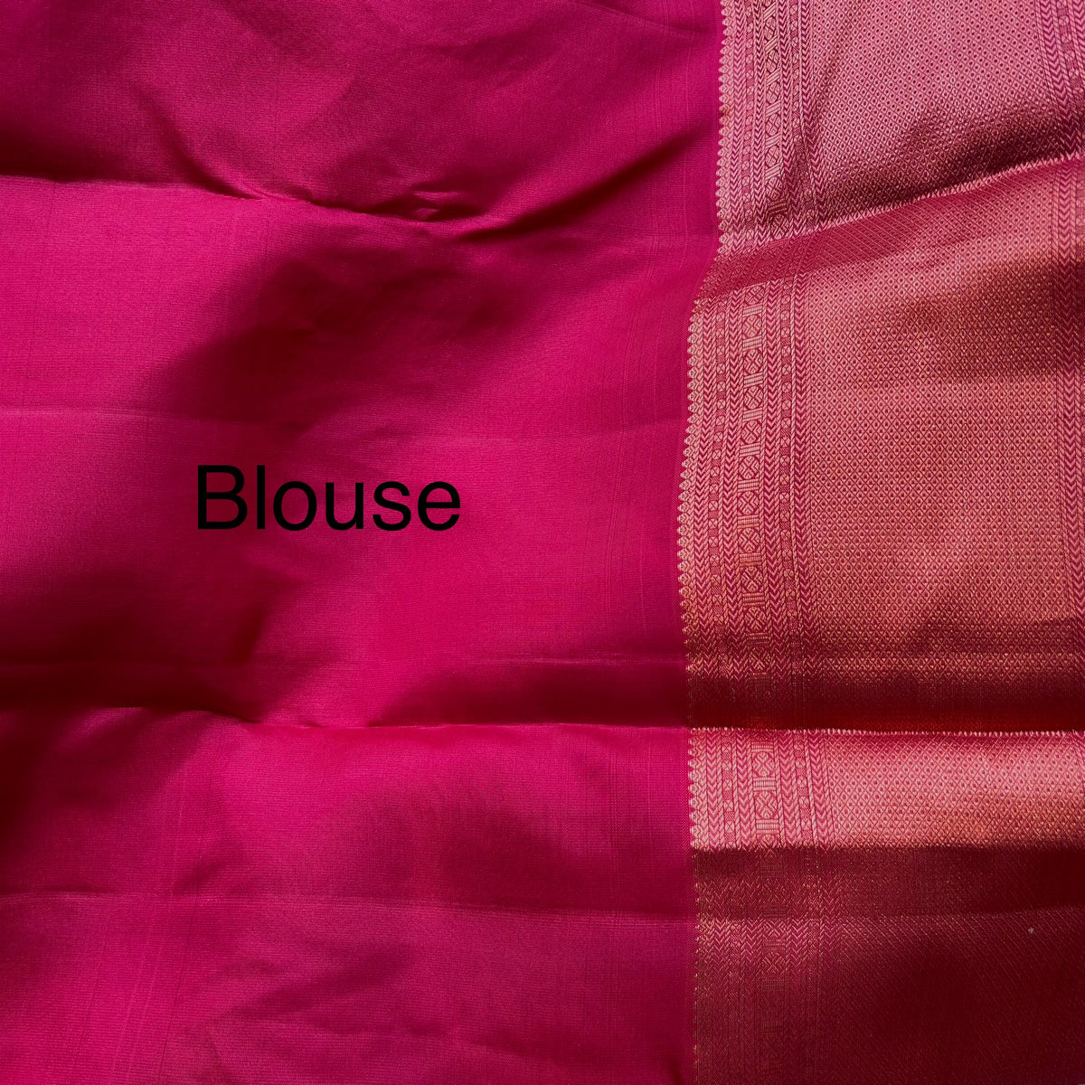 Peachy Maroon Kanchipuram Silk Sari — view 5