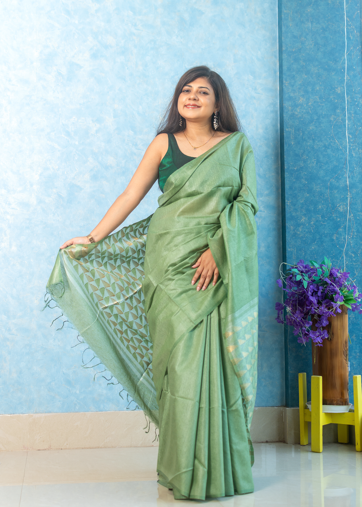 Sap Green Noel Silk — view 3