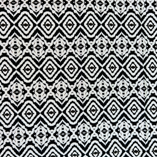 Black and white Digital print on Muslin Fabric