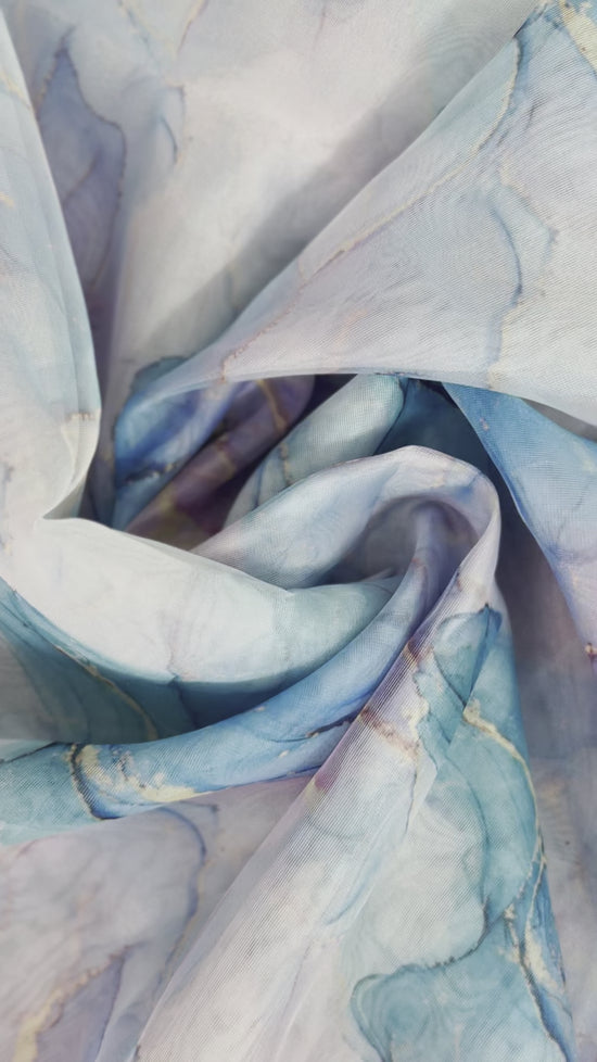Marble Digital Print on Organza Fabrics — view 5