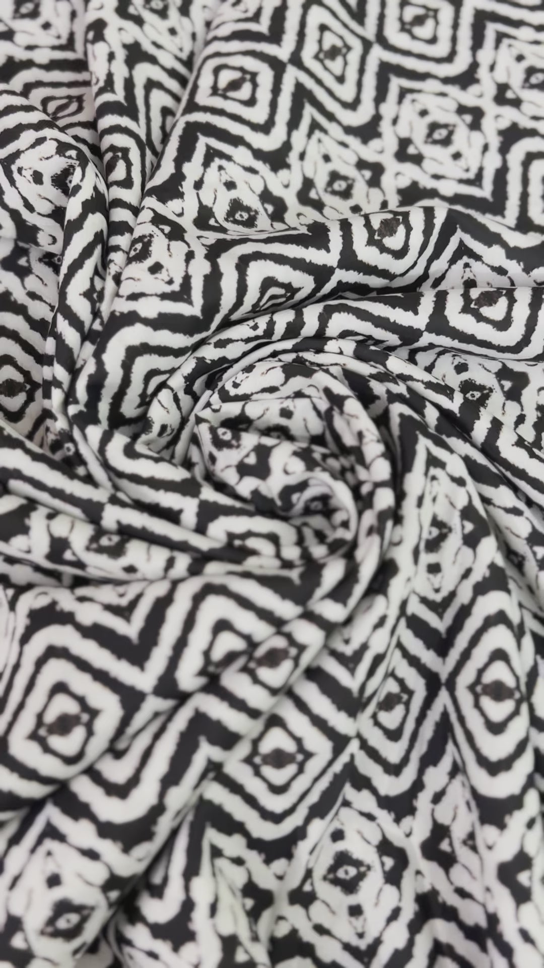Black and white Digital print on Muslin Fabric — view 4