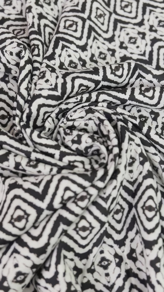 Black and white Digital print on Muslin Fabric — view 4