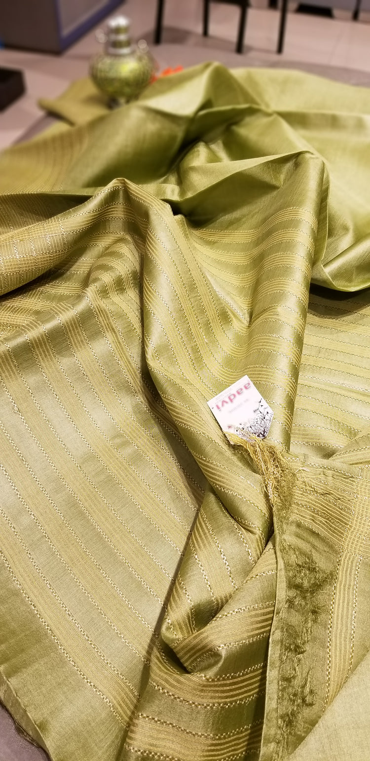 Pastel Green (Pista) Handwoven Pure Tussar Silk