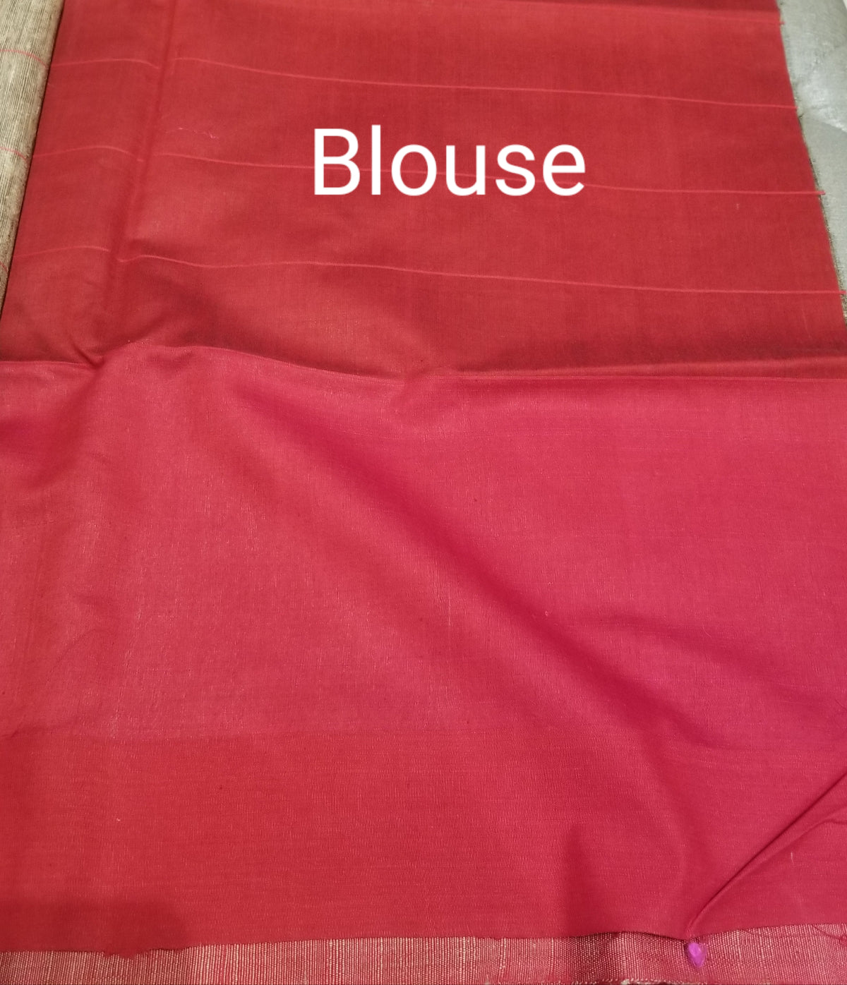 Golden Beige Pure Dupion Silk Handwoven Sari — view 8