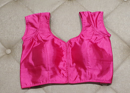 Deep Pink Designer Blouse - Front Side