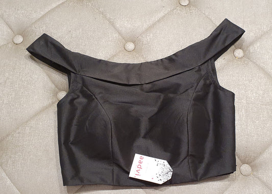 Black Designer Blouse - Front Side