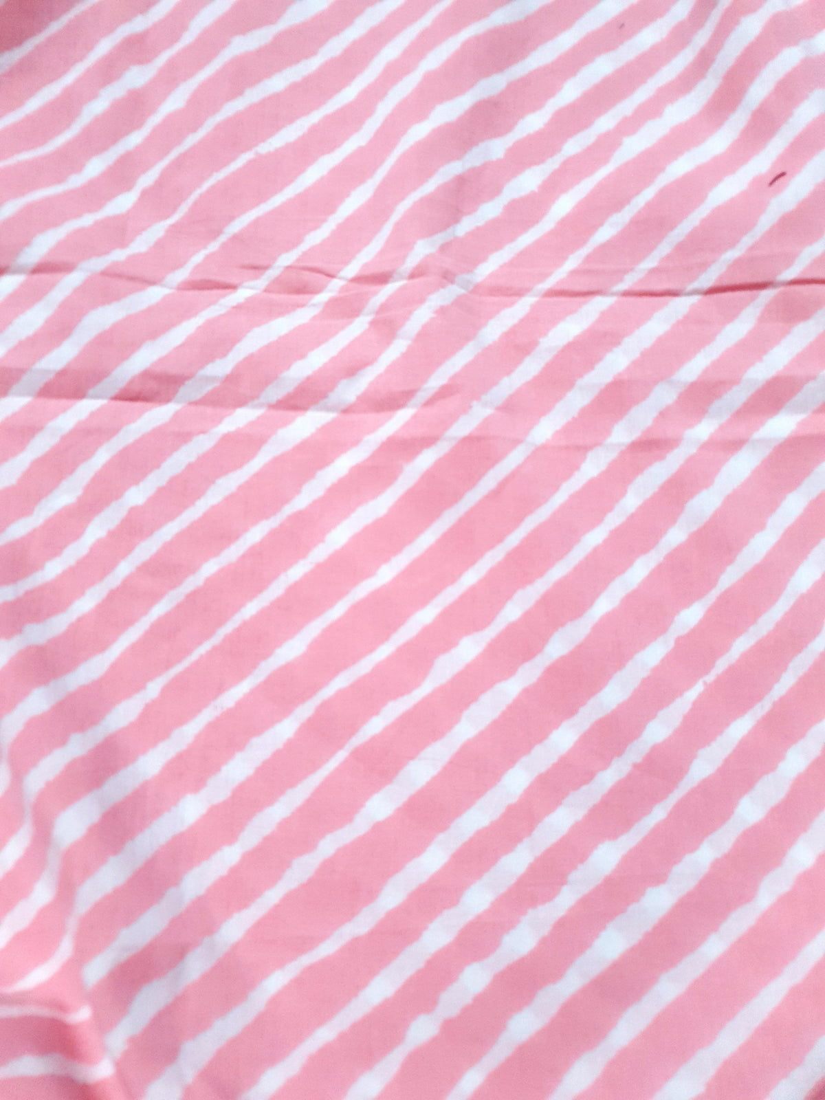 Regimental Stripe on Peach Color Cotton Fabric — view 2
