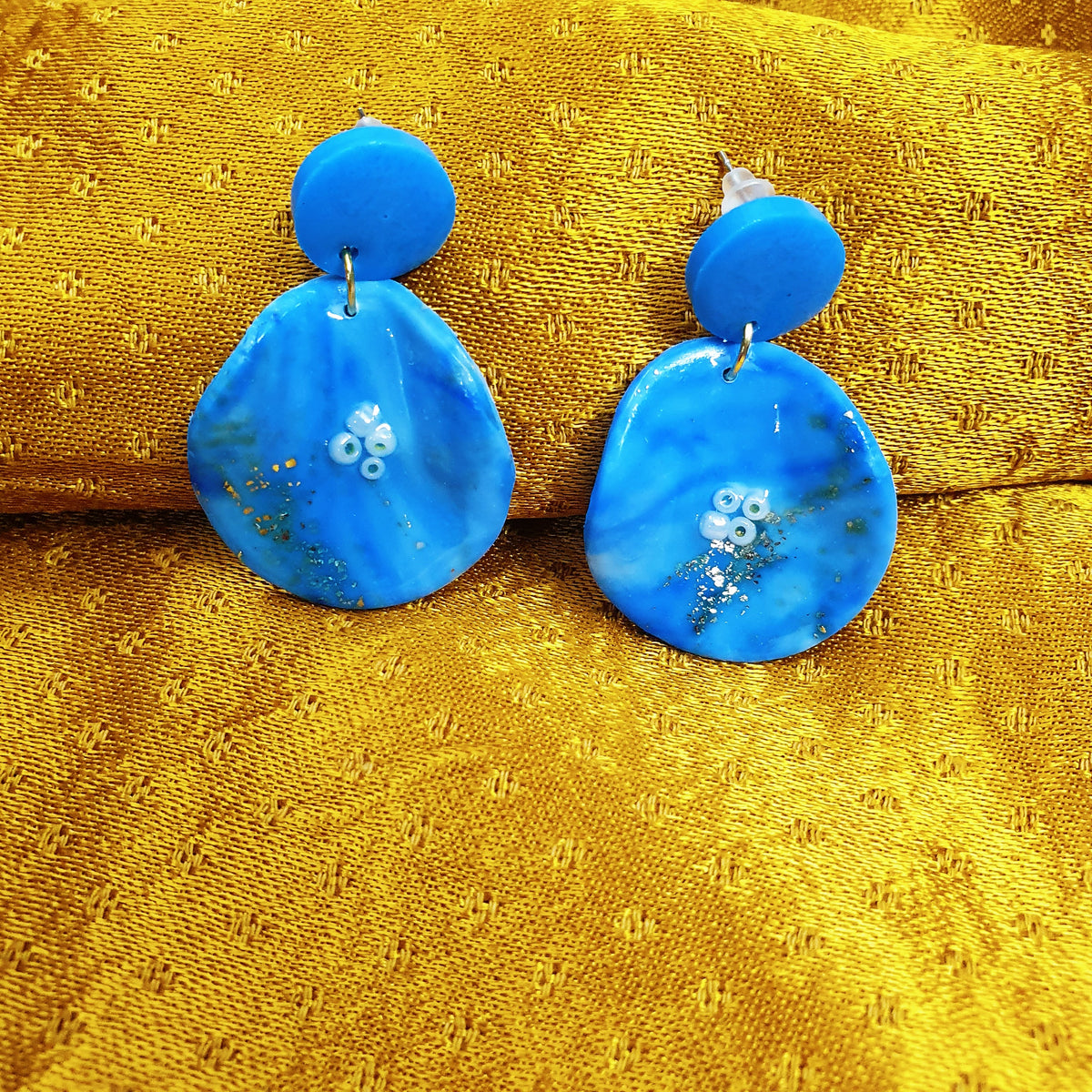 Leal - Sea Blue  Drop Earrings — view 2