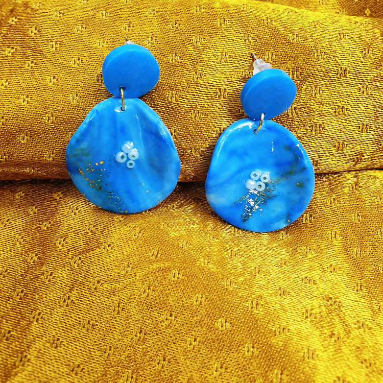 Leal - Sea Blue  Drop Earrings