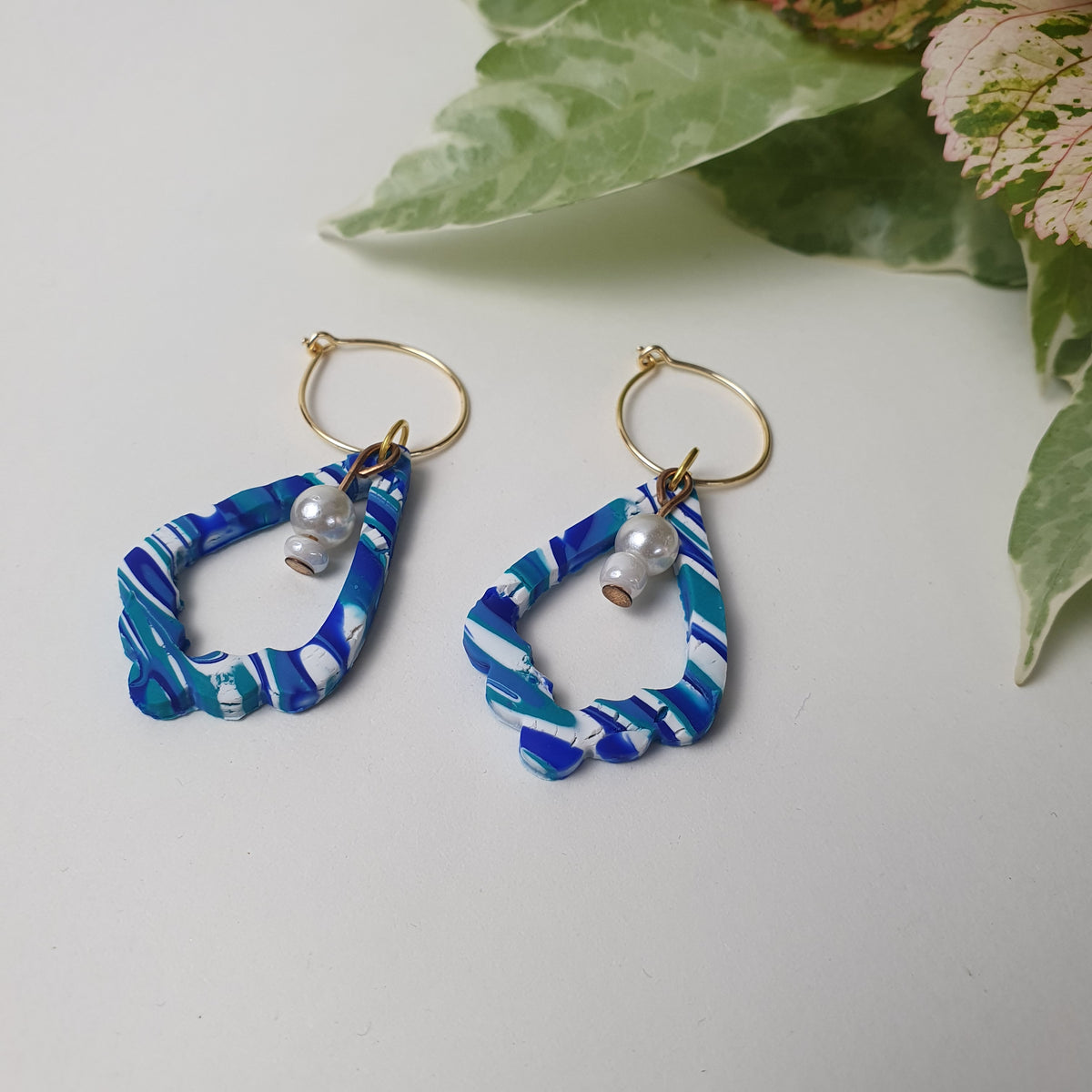 Amelia - Clay  Hoop Earrings. — view 2