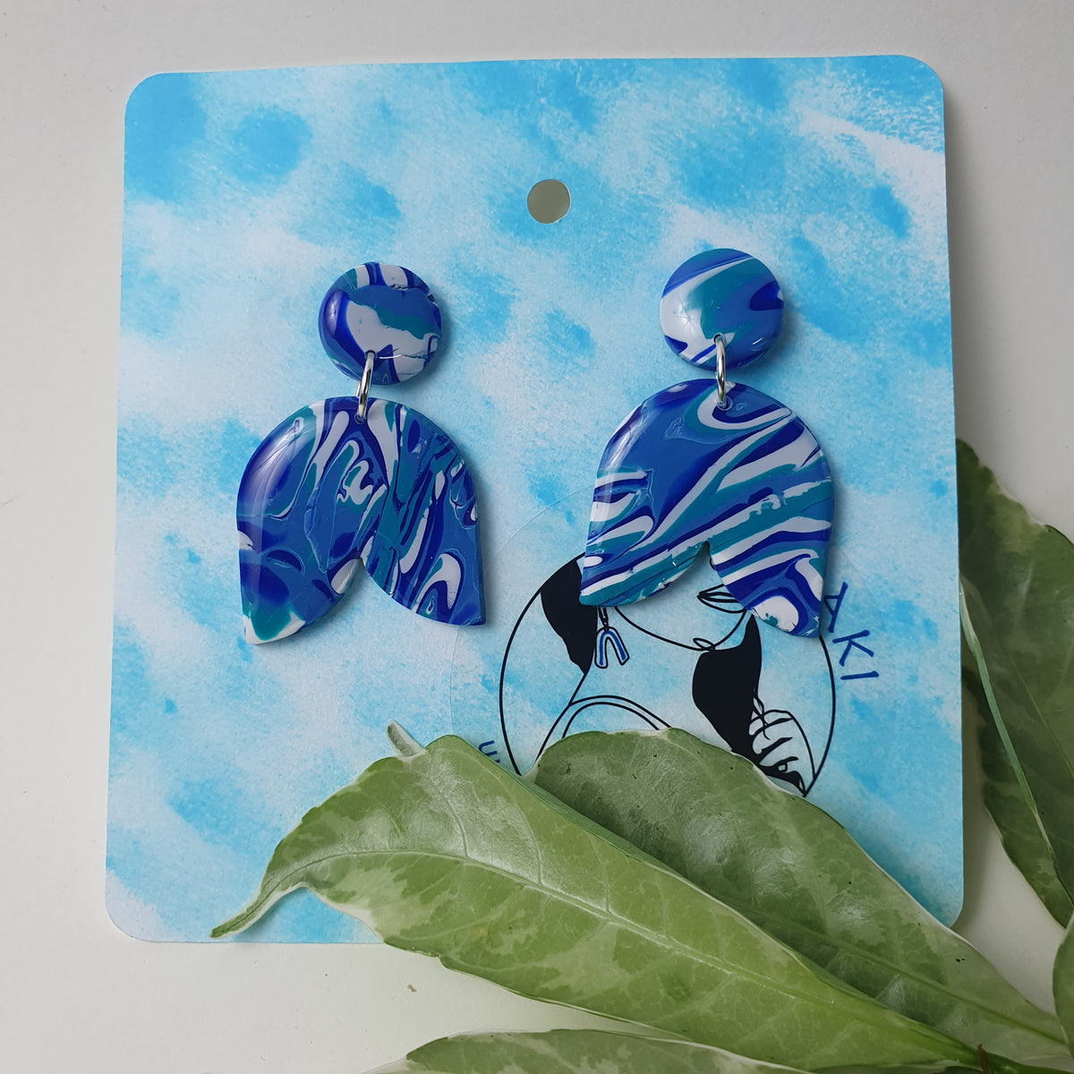 Tulip - Clay And Resin Earrings. — view 3
