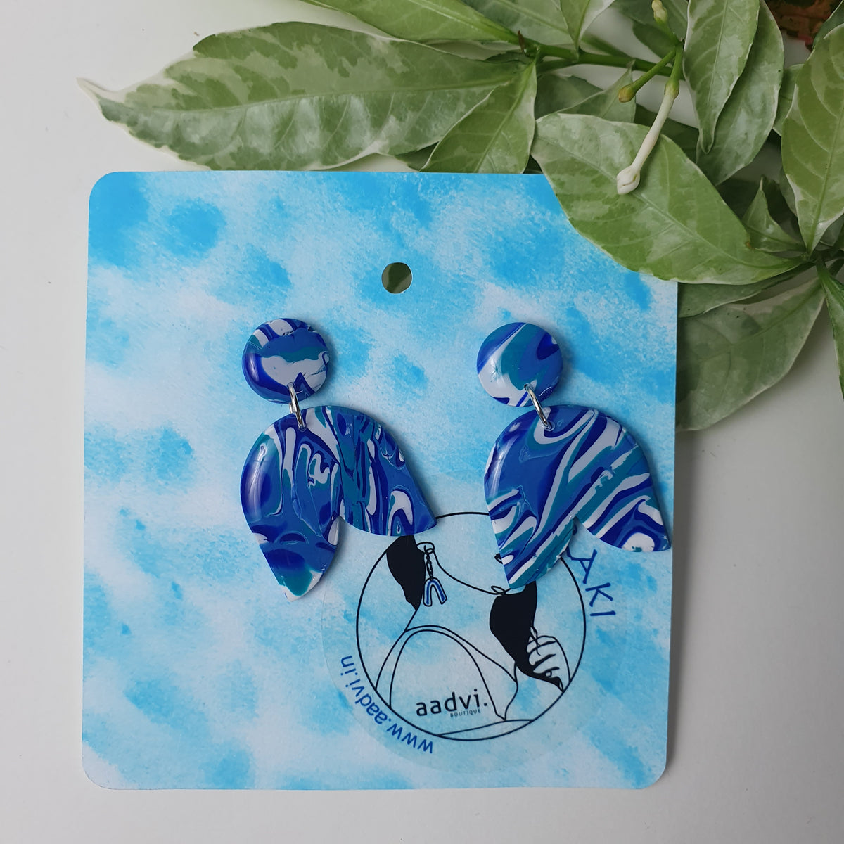 Tulip - Clay And Resin Earrings.