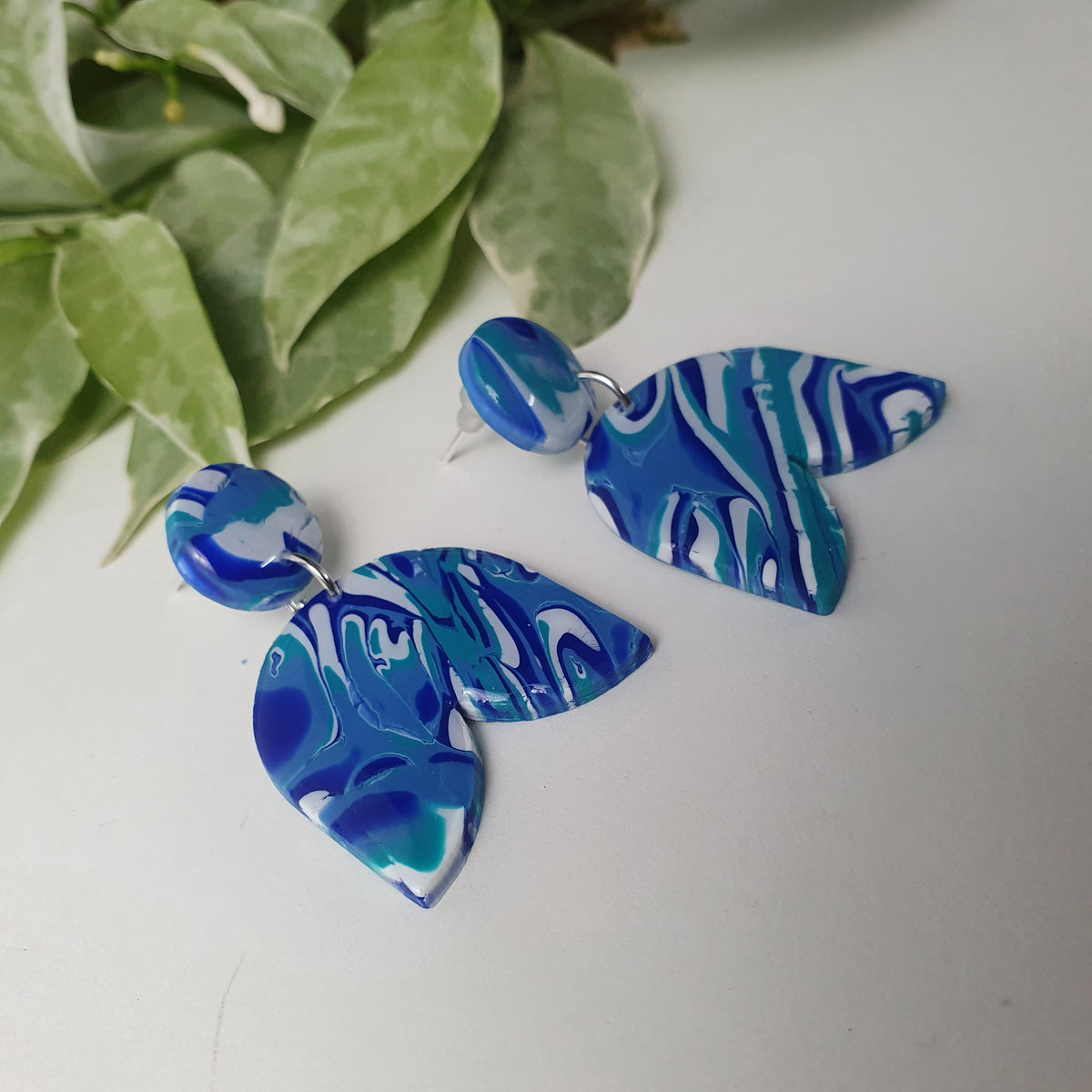 Tulip - Clay And Resin Earrings. — view 2
