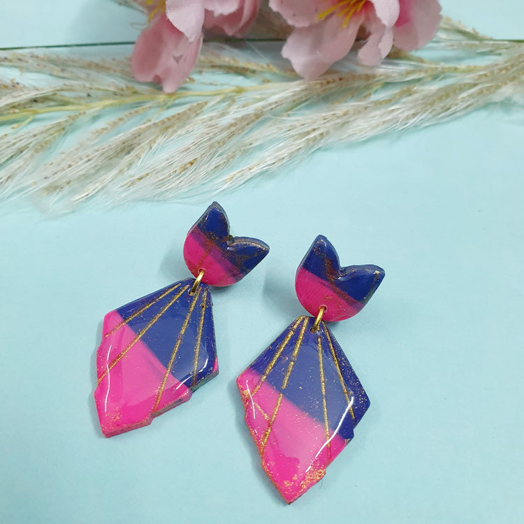 Zoella - PolymerClay and Resin Dangle Earrings.