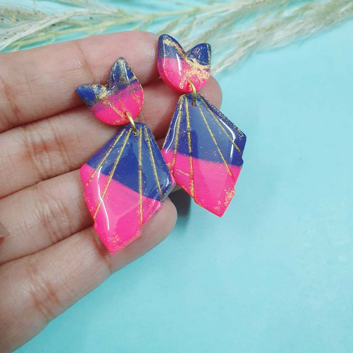 Zoella - PolymerClay and Resin Dangle Earrings. — view 3