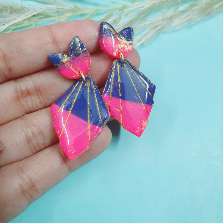 Zoella - PolymerClay and Resin Dangle Earrings.