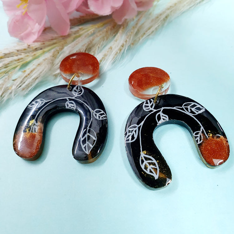 Adara - Resin Dangle Earrings.