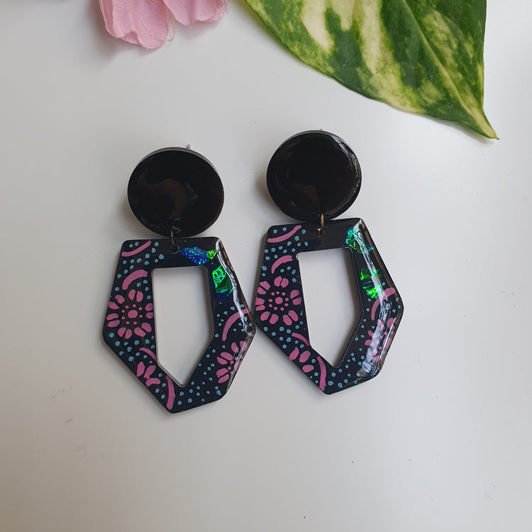 Milana - Resin Dangle Earrings.