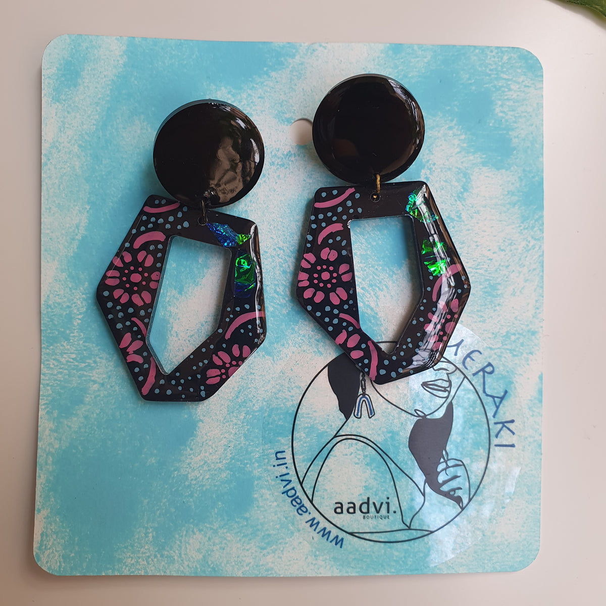 Milana - Resin Dangle Earrings. — view 3