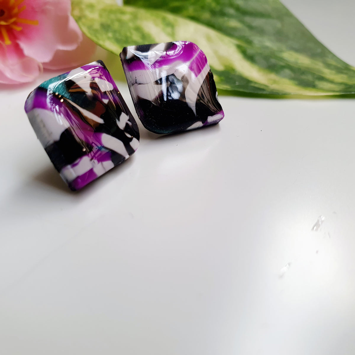 Ryuu - Clay And Resin Studs.