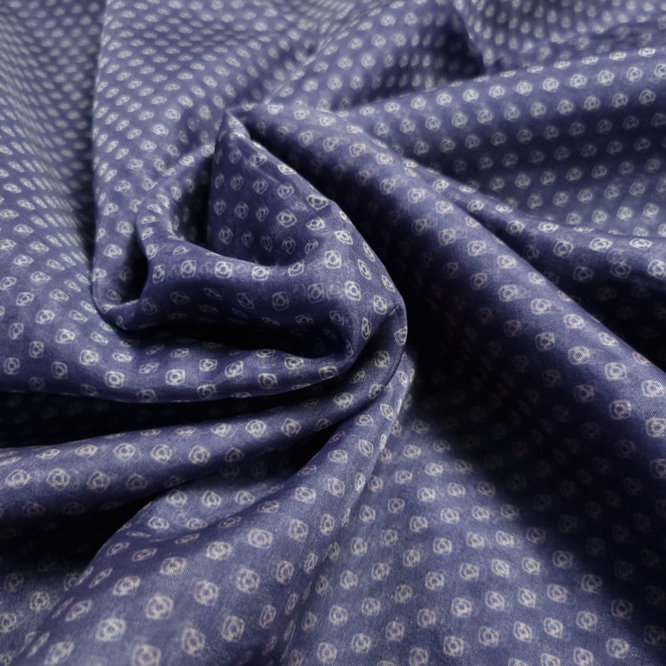 Spruce Blue Printed Organza Fabrics