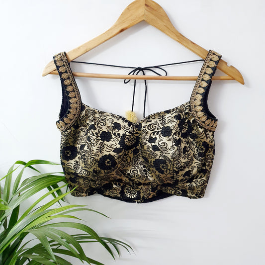 Black and Golden Designer Blouse