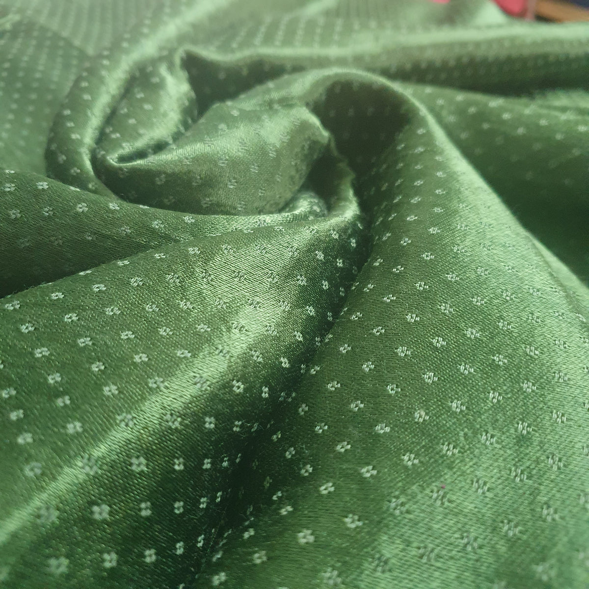 Seaweed Green Mashru Silk Fabric — view 2