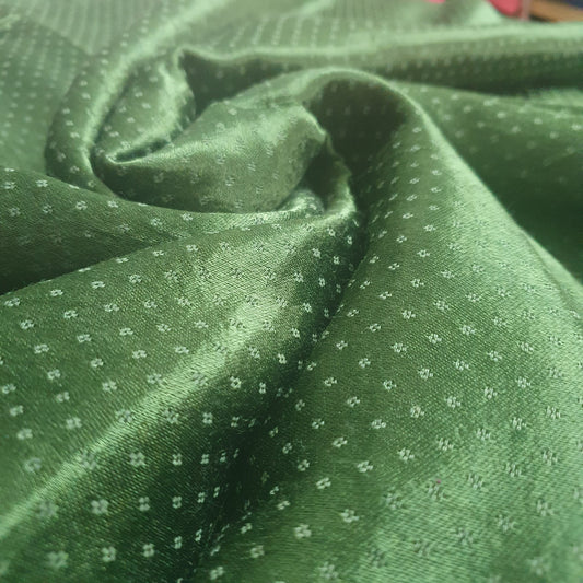 Seaweed Green Mashru Silk Fabric