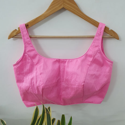 Baby Pink Sleeveless Designer Blouse