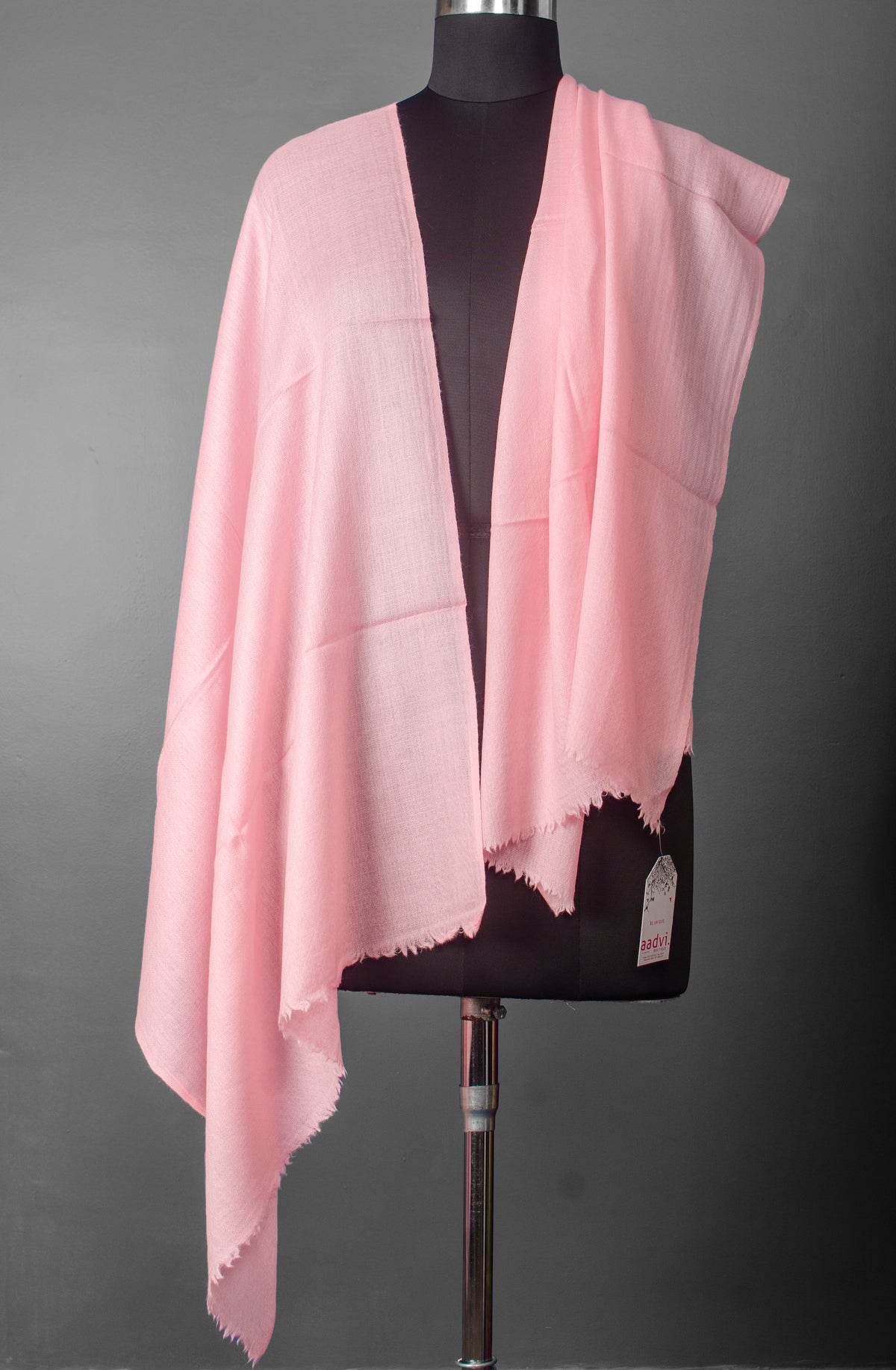 Lemonade Pink Pure Pashmina Stole — view 6