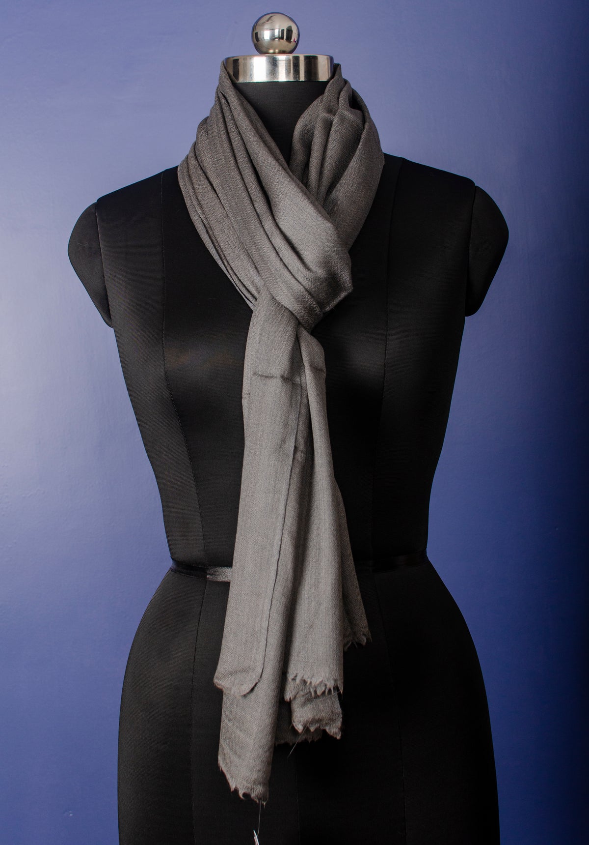 Grey Pure Pashmina Stole — view 6